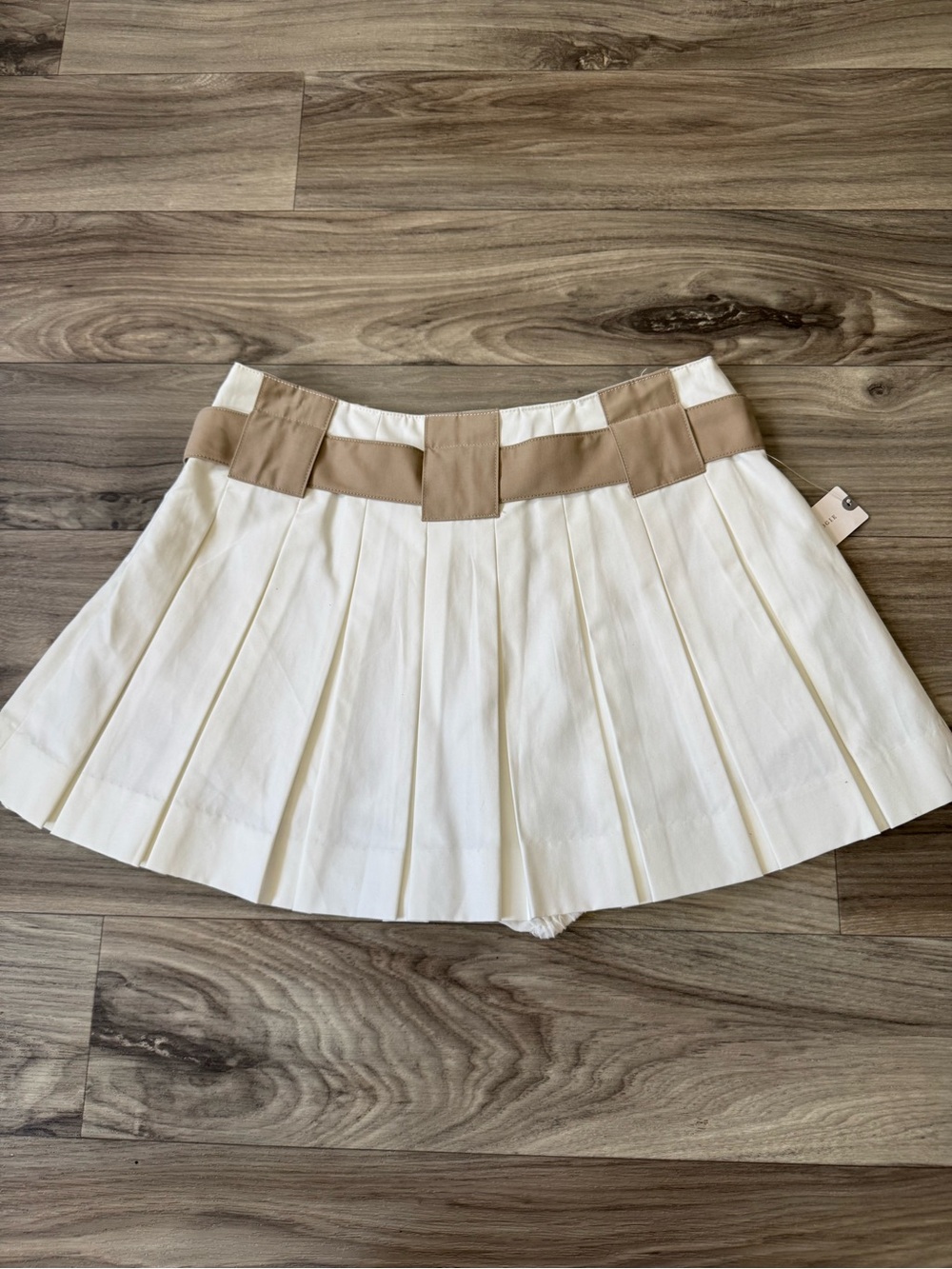 NWT Maeve Detail Pleated Tennis Mini Skirt in White Size 2 - Picture 8 of 10